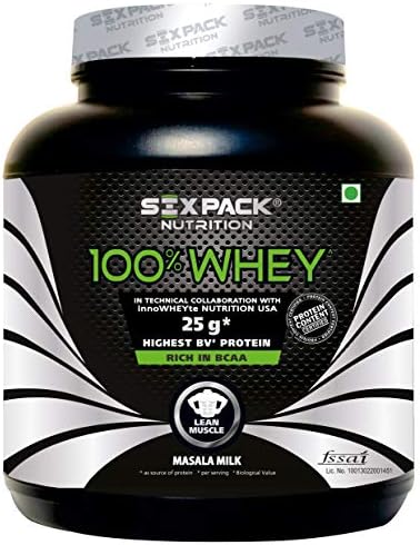 Six Pack Nutrition 100% Whey Protein Concentrate Isolate Blend Powder (Masala Milk, 2 kg)