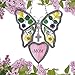 Mom Butterfly Suncatcher - Pressed Flower Glass Butterfly with Pink Mom Heart - Birthday Gifts for Mother - Gifts for Her