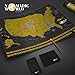 USA Scratch Off Map- 27x17in. Scratch Tools & Memory Stickers Included, Wall Art, Perfect Travel Gifts- United States Map, Scratch Art- Detailed