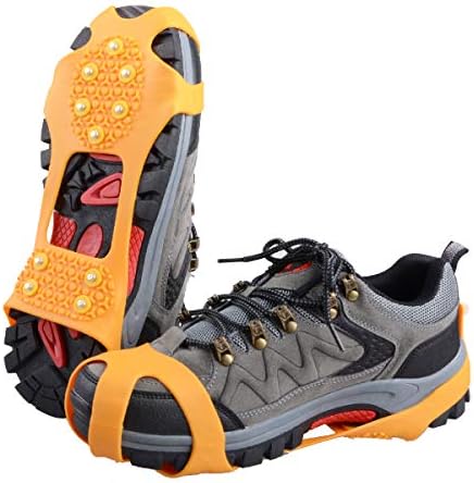 Triwonder 靴底用滑り止めスパイク 10ピン かんじき アイゼン スノー アイス スパイク 子供 大人