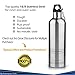 Futurepace Tech Brushed Silver Stainless Steel Water Bottle 20oz BPA Free Cold or HOT for Hours, Box - for Office Gym Fitness, Cycling, Running, Travel, Also See Our Packs