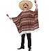 Saltillo Serape Men's Halloween Costume Mexican Fiesta Mariachi Poncho Outfit