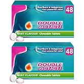 GAV Double Action Mint Chewable Tab 48 Count - 2 Pack (Total 96 Tablet) | Double Action Mint