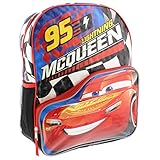 Disney Pixar Cars 3 95 Lightning McQueen 16 inch Backpack with Side Mesh Pockets