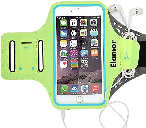 Sports Armband,Elamor Running Jogging Armband with Reflective Strip 5.5 inch for iPhone 7 Plus/6s/6s Plus/Samsung Galaxy S5/S6/S7 Edge Plus Note 5/7 LG G4