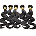 JINREN Brazilian Body Wave Virgin Hair 4 Bundles 14 16 18 20inch Unprocessed Brazilian Virgin Human Hair Weave Natural Black 10-28inch
