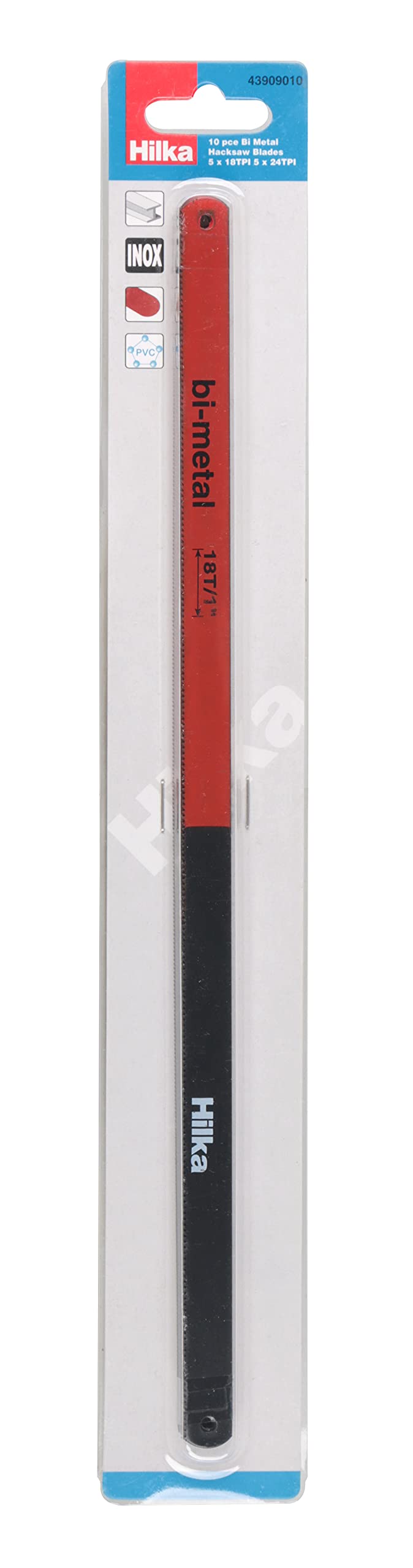 10 PCE Bi Metal Hacksaw Blades 5 x 18TPI 5 x 24TPI