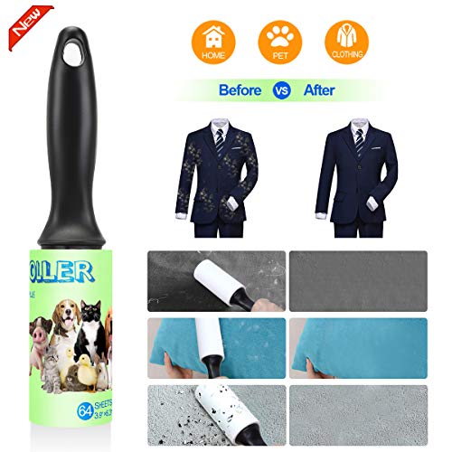 Lint Rollers Pet Hair Remover - Extra Sticky Lint Remover Roller for Pet Hair Clothes Furniture Car Seat Pack of 6 (Total 384 Sheets) by AMH - Thumbnail 4