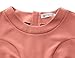 MUXXN Womens Audrey Hepburn Style Half Sleeves Summer Knee Length Dress (Peach XL)
