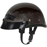 Daytona Eagle Deluxe W/Air Vent and Snaps For Visor Carbon Fiber Novelty Cruiser Motorcycle Helmet - Grey / Medium