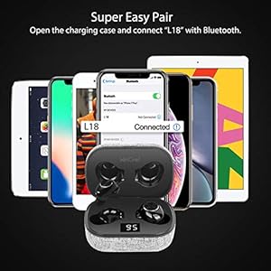 Cuffie wireless, cuffie WinCret Bluetooth in-ear con cancellazione del rumore, cuffie Bluetooth 5.0, microfono integrato… - immagine 6