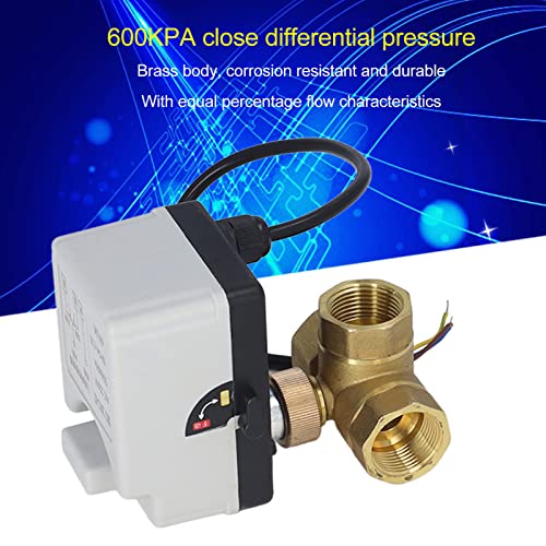 Ball Valve 3 Way Motorized DN20 3 Wire 3/4in AC220V Brass Electric Actuator for Industrial Use