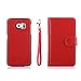 S6 Case, Galaxy S6 Case, Joopapa Samsung Galaxy S6 Wallet Case,Pu Leather Case Magnet Wallet Credit Card Holder Flip Cover Case Built-in 9 Card Slots & Stand Case for Samsung Galaxy S6 (Red)
