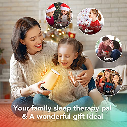 Kids Night Lights for Kids Room,Baby Night Light with White Noise,Color Changing Nursery Night Lights for Kid Sleep,Touch Battery Nightlight for Children with Bluetooth Speaker&Alarm Clock for Bedroom