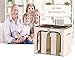 LivingBox 70 Quart/ 66 Liter Extra-Large Foldable Storage Containers Fabric with See-Through Window, Oxford Fabric Storage Bins, Natural