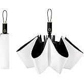 Cuby UV Sun Umbrella Compact Folding Umbrella lightweight Portable Manual Travel Umbrella for Rainproof & 99% UV Protection with Black Anti-UV Coating