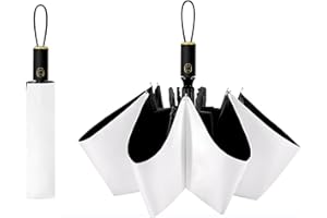 Cuby UV Sun Umbrella Compact Folding Umbrella lightweight Portable Manual Travel Umbrella for Rainproof & 99% UV Protection with Black Anti-UV Coating