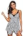Blossil Women's Floral Tankini Set V Neck Handkerchief Two Piece Swimsuit