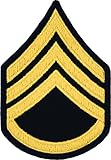Staff Sergeant E-6 Army Chevrons - Gold on Blue