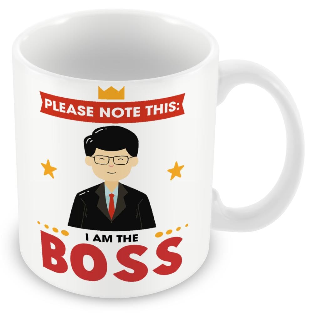 Gift Mug for Boss/Manager - Please Note This: I Am The Boss