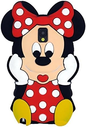 Note 4 Case Silicone,Galaxy Note 4 Cartoon Cases,WGOOD Cute Lovely Animal Red Minne Mouse Soft Gel Rubber Silicone Protection Skin Case Cover for Samsung Galaxy Note 4 N9100