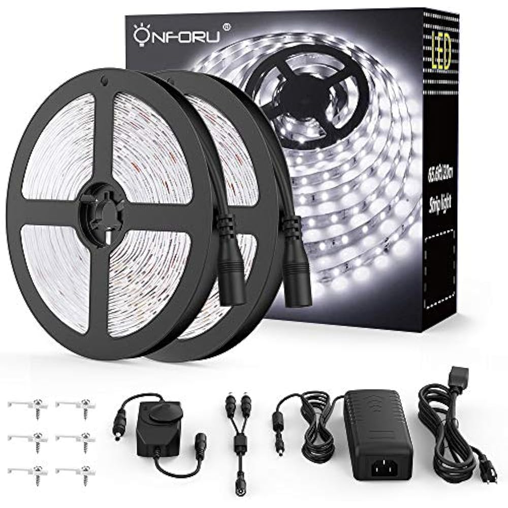 66ft Dimmable Led Strip Lights Kit Ul Listed Power Supply 6000k