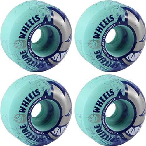 Spitfire Wheels Bighead Swirl Teal/Purple Skateboard Wheels - 53mm 99a (Set of 4)
