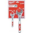 Milwaukee Electric - 2-PC Adjustable Chrome Plate Wrench Set 6 10 in.