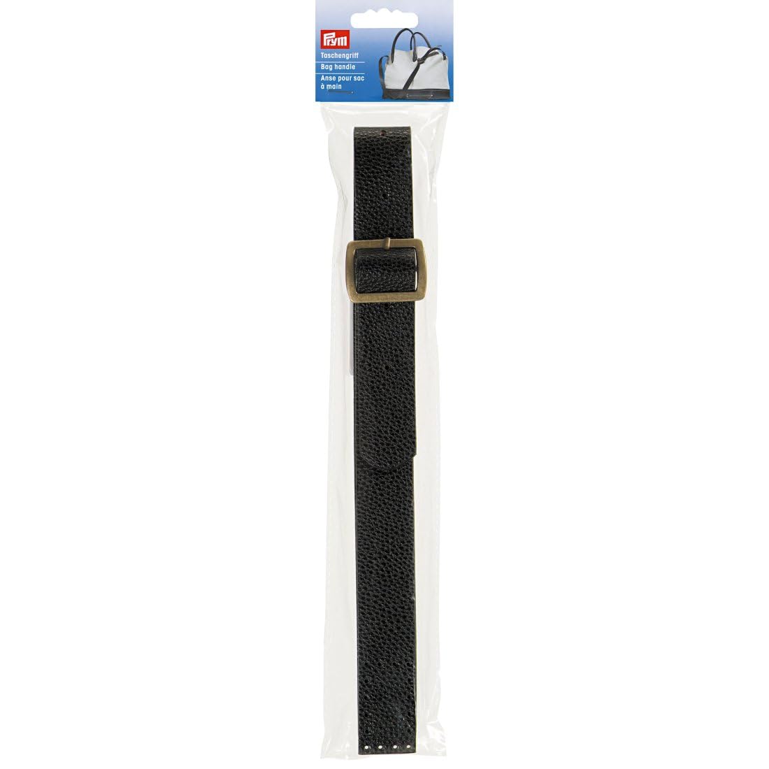 Prym Black Bag Handle, Imitation Leather, One Size