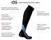 CS CELERSPORT 3 Pairs Compression Socks 20-30mmHg for Men and Women-Best Stockings for Running, Traveling, Shin Splints, Nurse, Athletic and Pregnancy Blue S/M