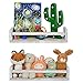 Nursery Room Rustic Floating Wall Shelves - Set of 2 - Perfect Farmhouse Nursery Decor for Baby's Room! Vintage Shelves for Kitchen and Bathroom Too! (Rustic Shelf - Set of 2)
