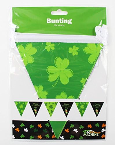 St Patricks Day Green Clover Leprechaun Flag Bunting Banner Party Decoration
