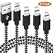 [4 Pack] Micro USB Cable Android [3FT 6FT 6FT 10FT], Premium Nylon Braided Cable, USB to Micro Lightning Cable High-Speed Syncing and Charging Cable for Samsung, Motorola, HTC and More Android Devices