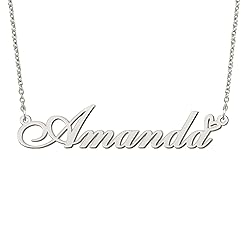 BYBWBL Amanda Name Pendant Necklace Silver Color