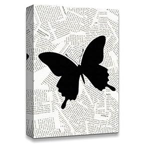 Butterfly On The Newspaper Home Artwork for Living Room Bedroom