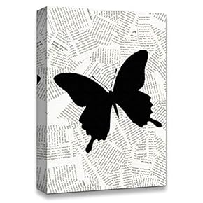 signwin Canvas Wall Art Butterfly On The Newspaper...