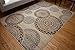 New City Contemporary Modern Flowers Circles Wool Area Rug, 5'2 x 7'3, Beige