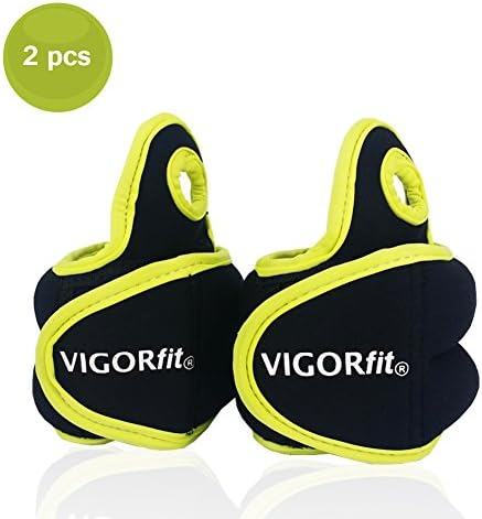 VIGORfit | Comfortable Pair of 2 Pcs Thumb-Lock Wrist Weight Set for Heavy Duty Weightlifting Training Exercise | Adjustable Velcro Strap | Premium Neoprene Material | 423.2