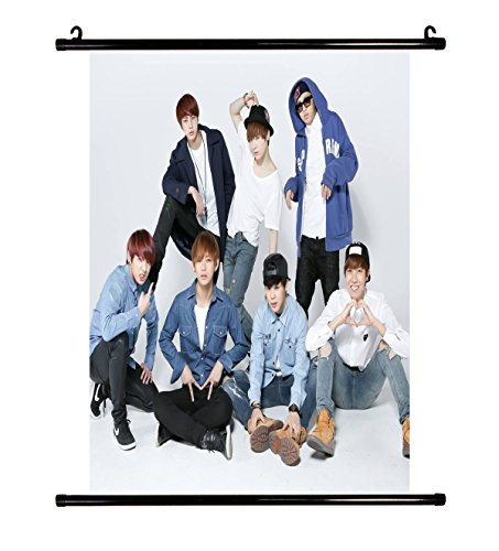 Bts kpop bangtan boys wall scroll cloth poster with lom…