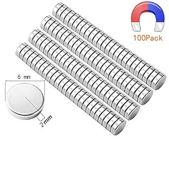 Imanes redondos para nevera, 6 x 2 mm, pequeños cilindros imanes ...