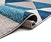 Well Woven Isometry Blue & Grey Modern Geometric Triangle Pattern Area Rug 3'3 x 5 Soft Shed Free Easy to Clean Stain Resistant