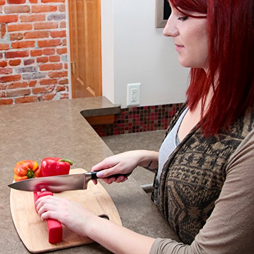A Cut Above Cutlery Knife Sharpener - Quickly Sharpen Steel and Ceramic Knives Accurately- Easy to Use. Get Professional Results in Your Own Home - No Experience Needed! (1)