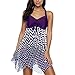 Flyalone❤️Women Plus Size Print Tankini Swimjupmsuit Mesh Patchwork Swimdress Swimwearthumb 4