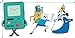Adventure Time BMO Cartoon Network T Shirt & Exclusive Stickers (Small) Silver