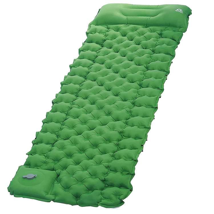 AKASO Camping Sleeping Pad Builtin Foot Pump Inflatable Sleeping Mat
