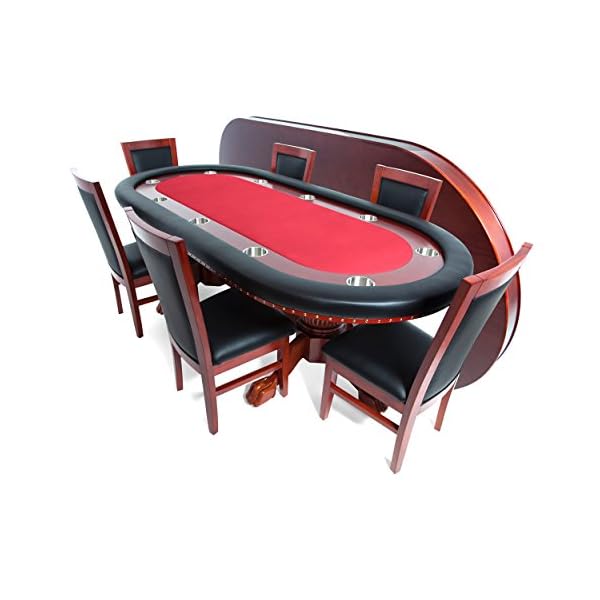 BBO Poker Rockwell Poker Table for 10 Players with Felt Playing Surface