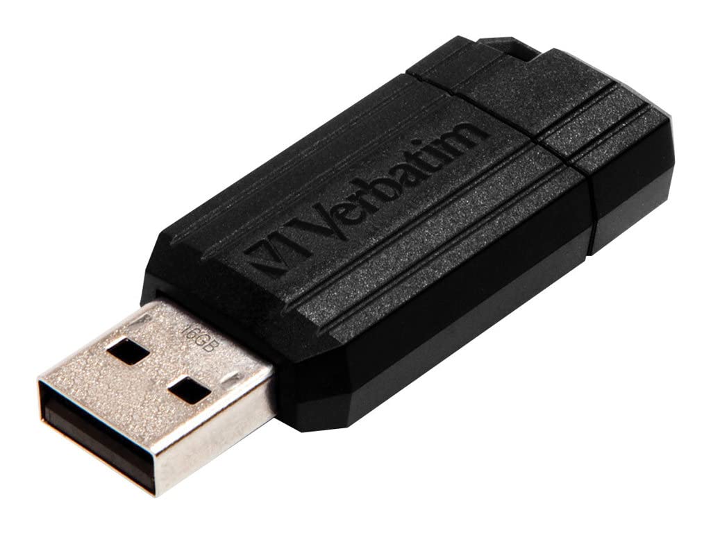 Verbatim - Store 'n' Go Pin Stripe USB Drive - USB flash drive - 16 GB - Hi-Speed USB - black — image 1