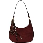 POAPRRD Slouchy Suede Bag Trendy Tote Bag Faux Suede Purses Retro Hobo Crossbody Shoulder Bags with Removable Strap