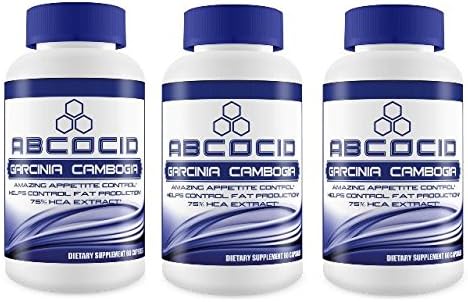 3 Abcocid Garcinia cambogia 75% HCA 60 caps weightloss dietary supplement made in USA
