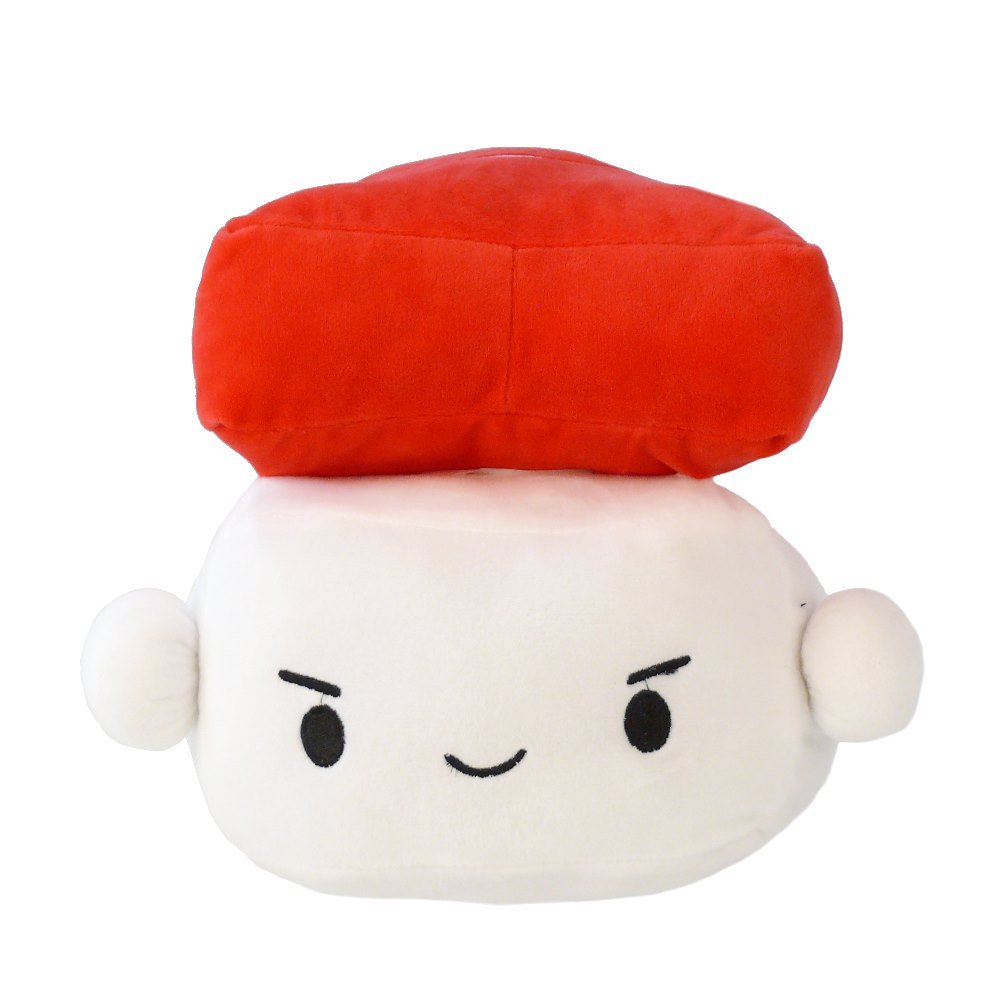 Geekinvader Japanese Sushi Cushion Cuddly Cushion Decorative Cushion Smiley Unicorn Cushion Nemu Neko Cat Kawaii Egg Shrimp in Two Sizes (20231-9002-000)